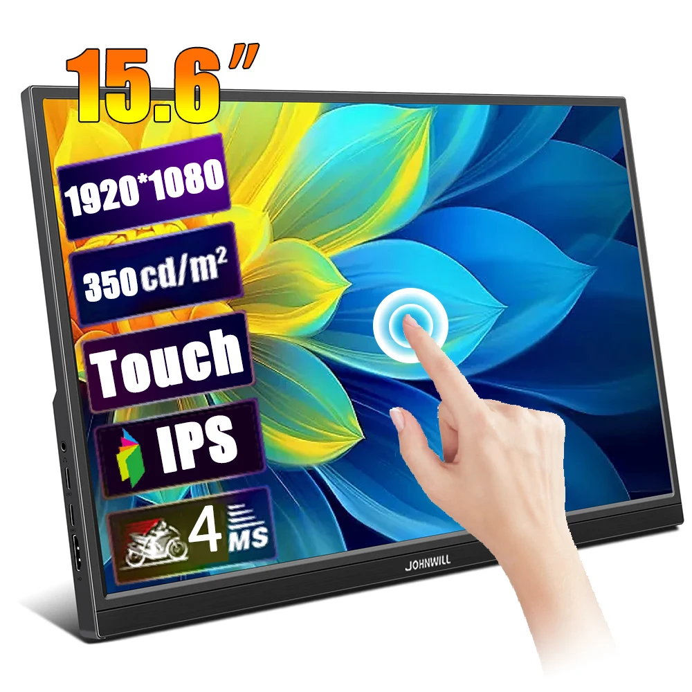 

Touchscreen 15.6 Inch HD 1920x1080P IPS Panel Display Portable Monitor HDMI Compatible With Laptop PS4/PS5 Switch Xbox PC Gamer