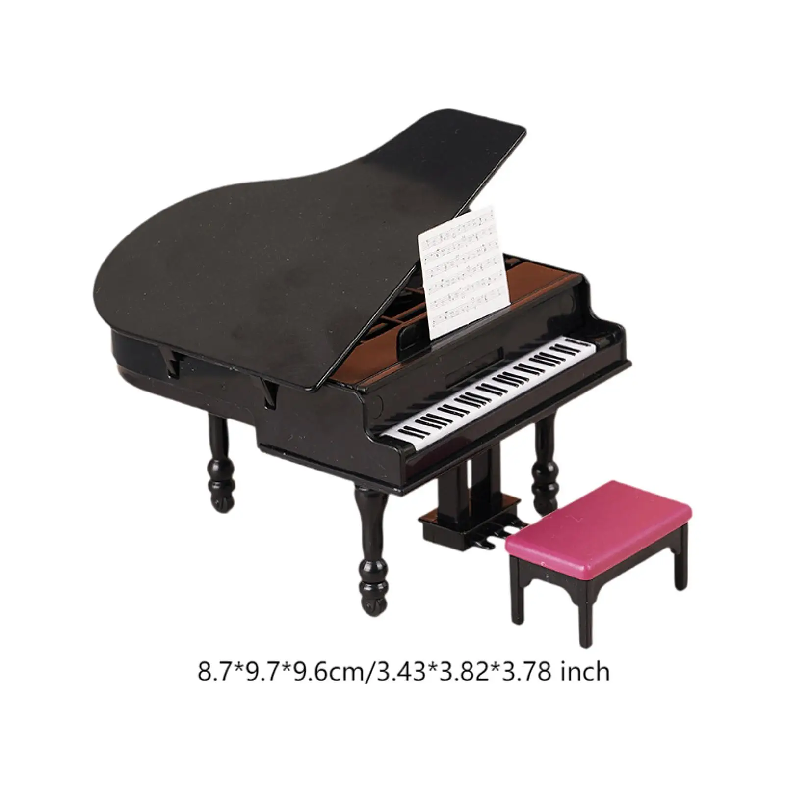 Casa delle bambole in scala 1:12 con sgabello per soggiorno, camera da letto, casa da gioco