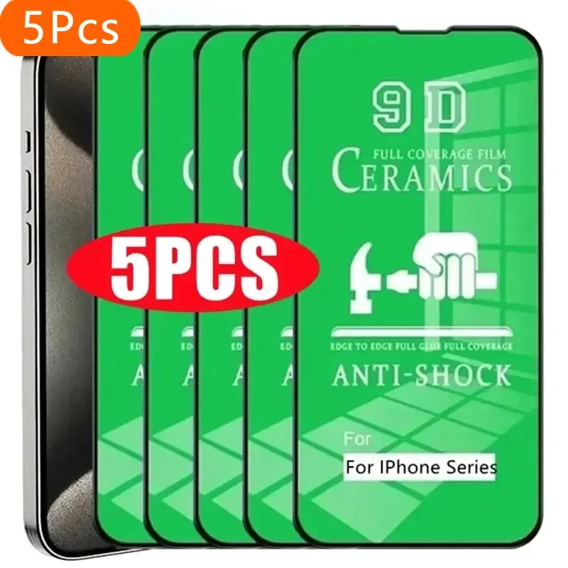 5 шт. 9D мягкая керамическая пленка для iPhone 15 14 12 11 13 Pro Max Mini Защитная пленка для экрана для iPhone 15 Plus без стекла