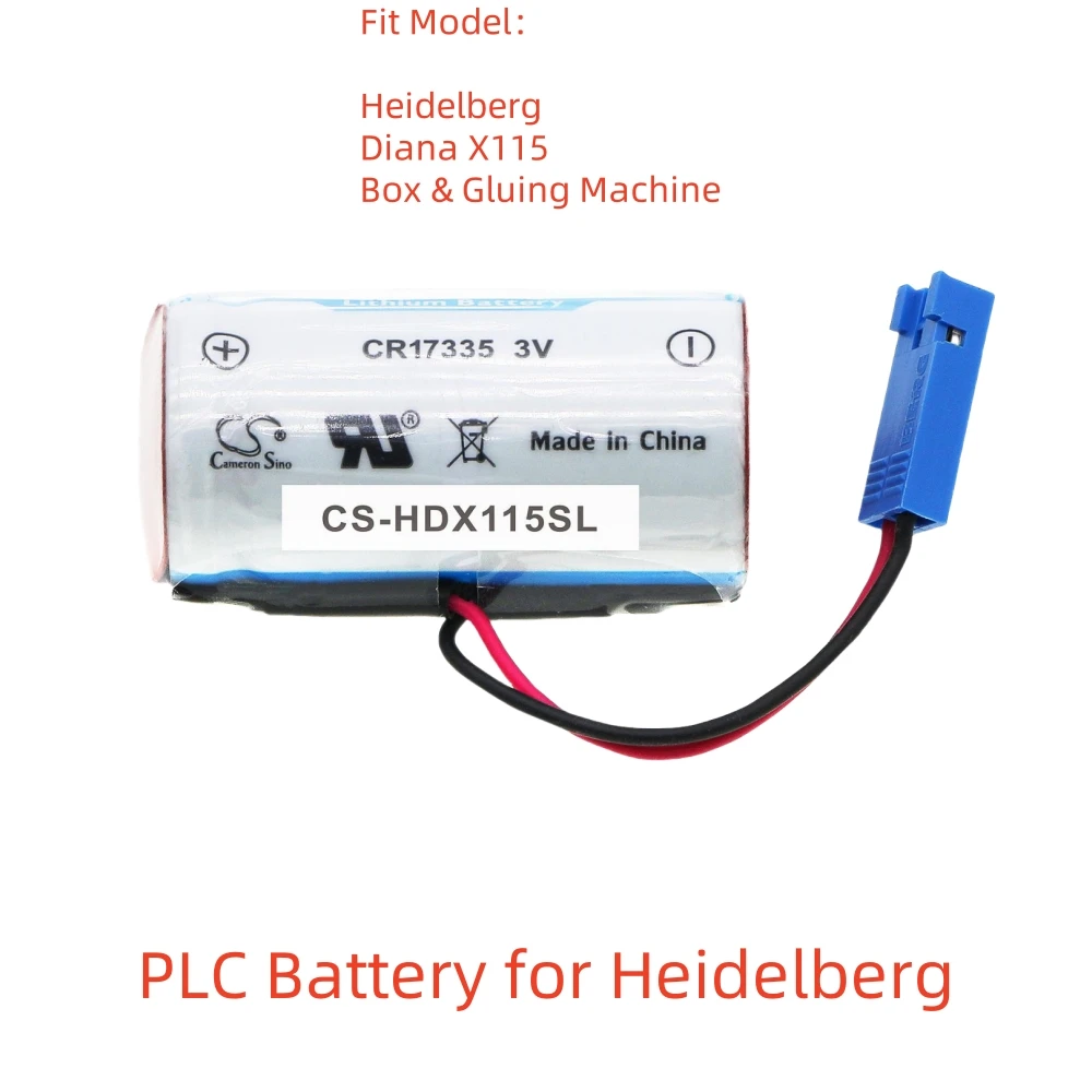 

Li-MnO2 PLC Battery for Heidelberg,3.0V,1350mAh,Diana X115 Box & Gluing Machine,FX.9000041/00 CR17335SE-HB