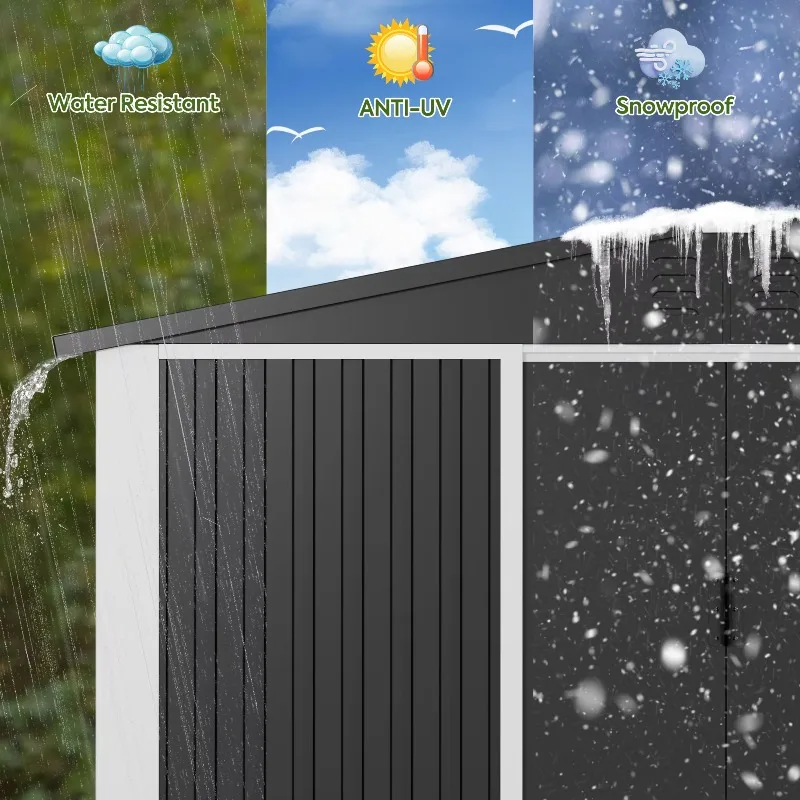 Sala attrezzi multifunzionale da giardino, sala attrezzi per capannone, magazzino con porta scorrevole esterna