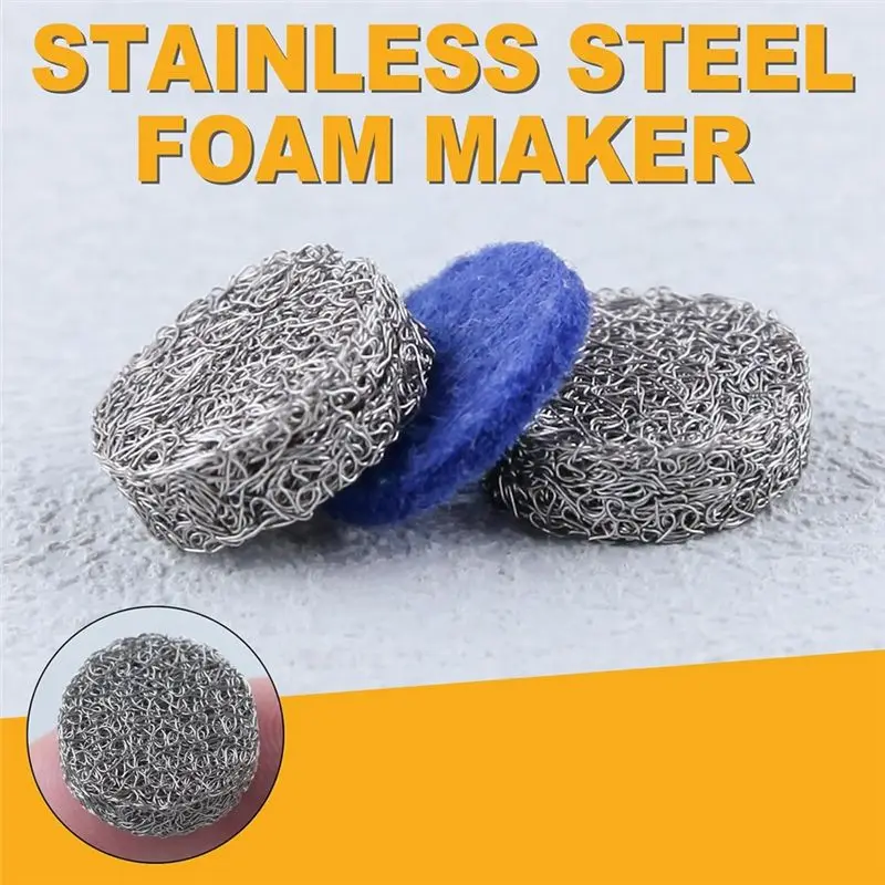 A67P-2Pcs 1.1Mm Foam Cannon Orifice Nozzle And 2Pcs Foam Maker With 1Pc Cleaning Needle For Snow Foam Lance,5000 PSI