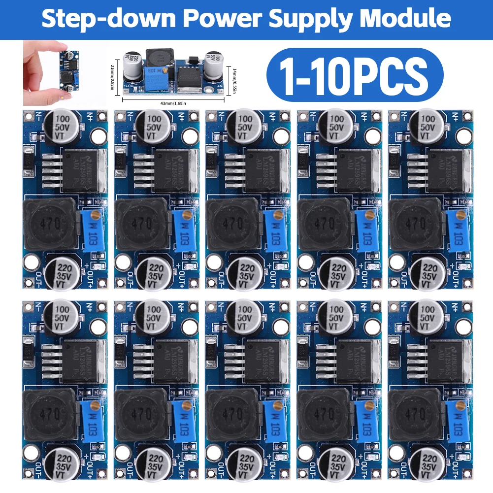 1-10PCS LM2596S Konverter Step Down Modul Netzteil DC-DC Konverter Netzteil Step Down Modul 3A 3,2V-46V