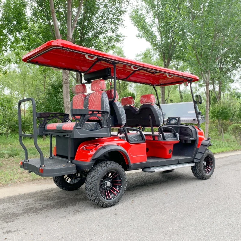 Electric Golf Cart (Street-Legal) 72V Lithium Custom Comfortable Golf Cart Bumper Sound Bar Seat With Headrest 14 Inch Wheel