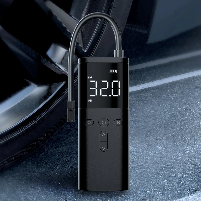 Electrical Air Compressor Portable Air Pump Mini Car Air Compressor with LED Lamp Power Bank Duration Inflator Digital Display