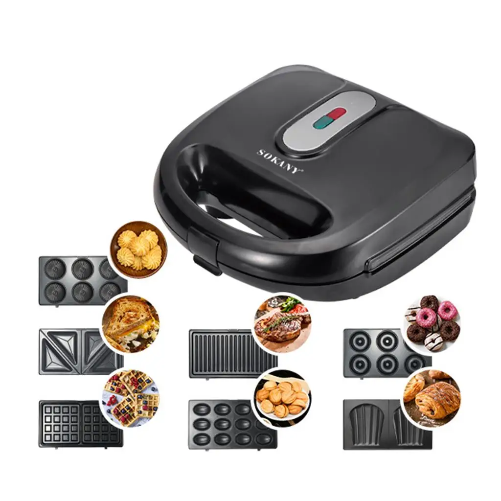 Waffle Maker Machine for Individuals Paninis Hash Non-Stick Sides Indicator Lights Premium Stainless Steel