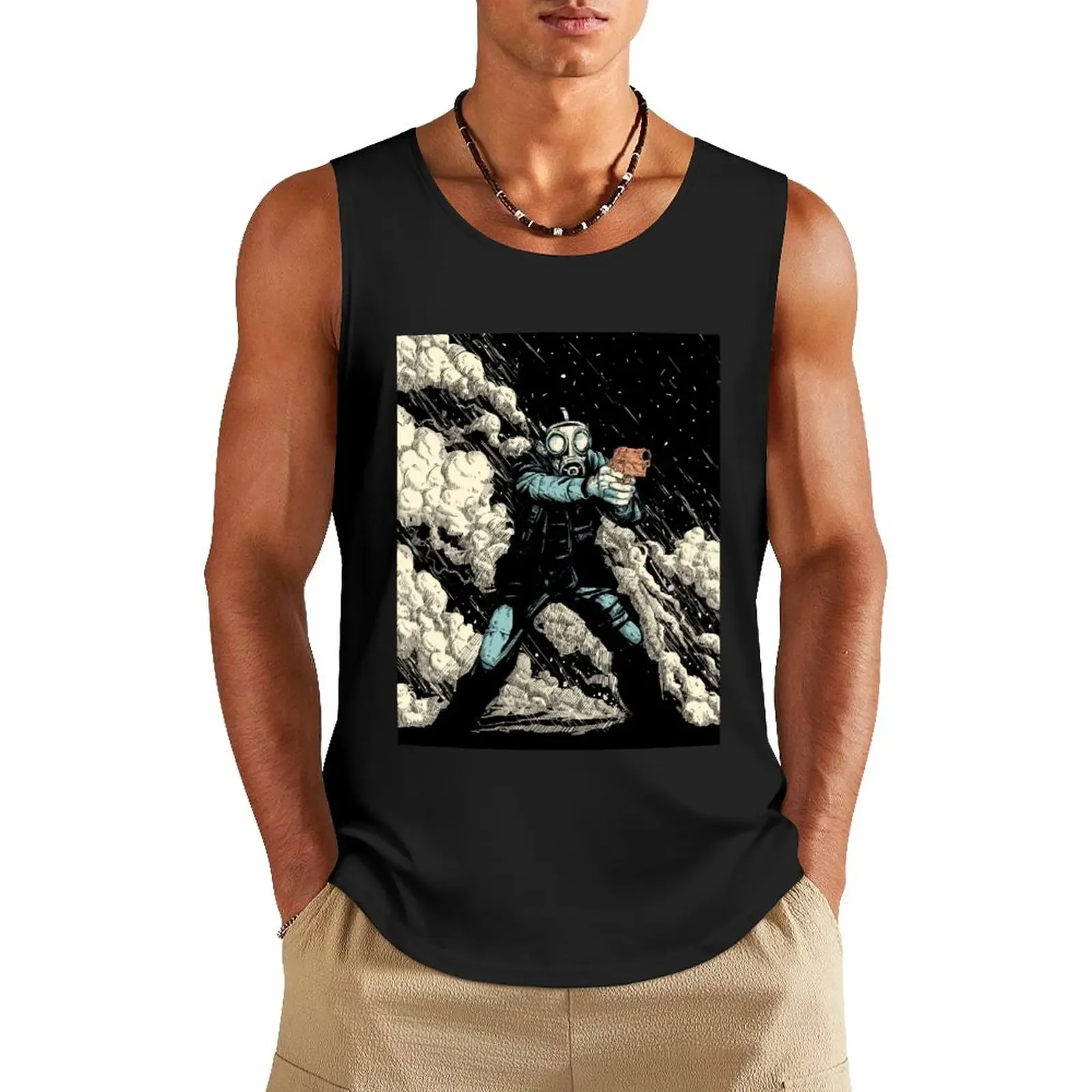 

Attack! Tank Top singlets for men gym clothes man fitness T-shirts men sports suits