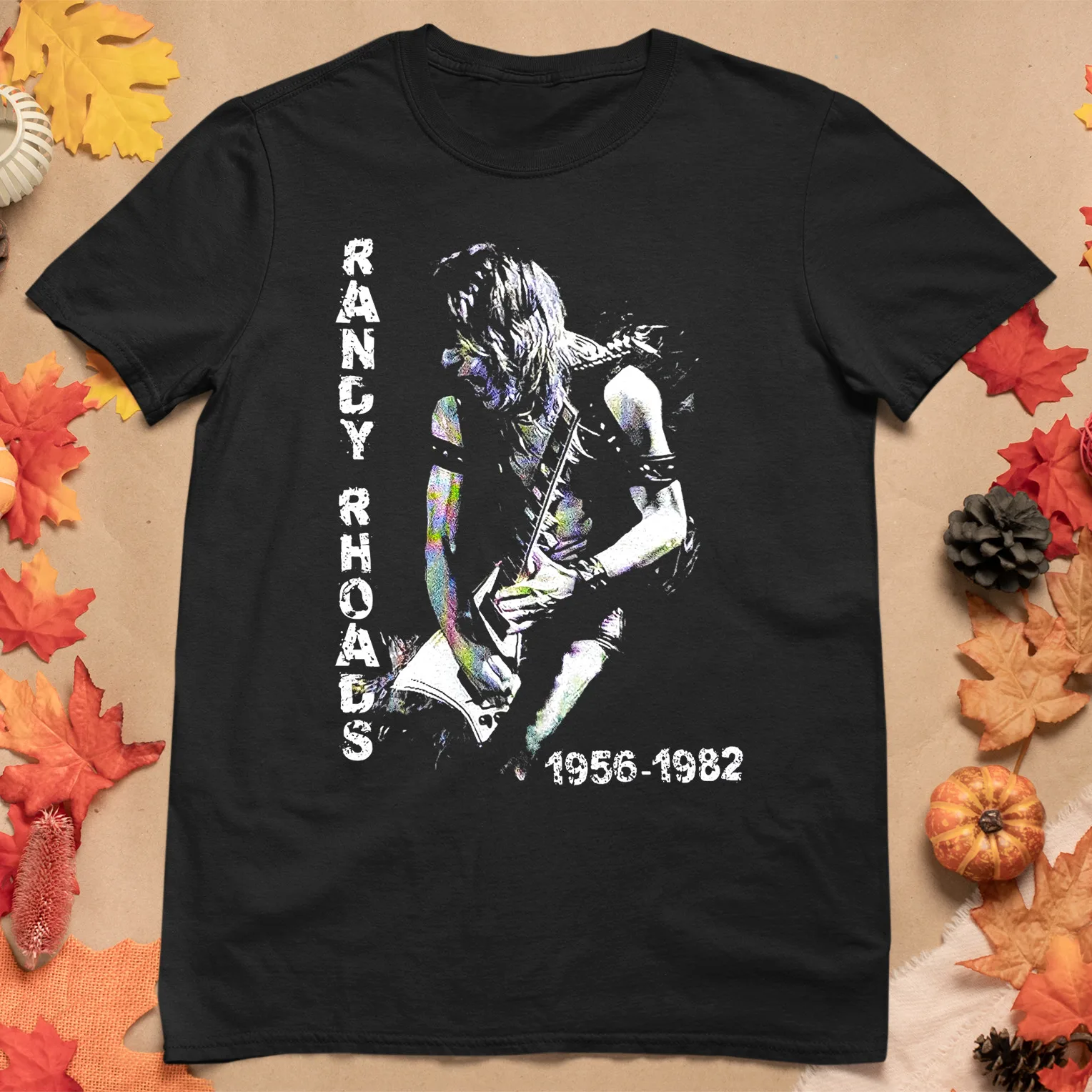 Retro Guitarist RANDY RHOADS 1956-1982 Concert Black Unisex S-4XL T-Shirt NE189