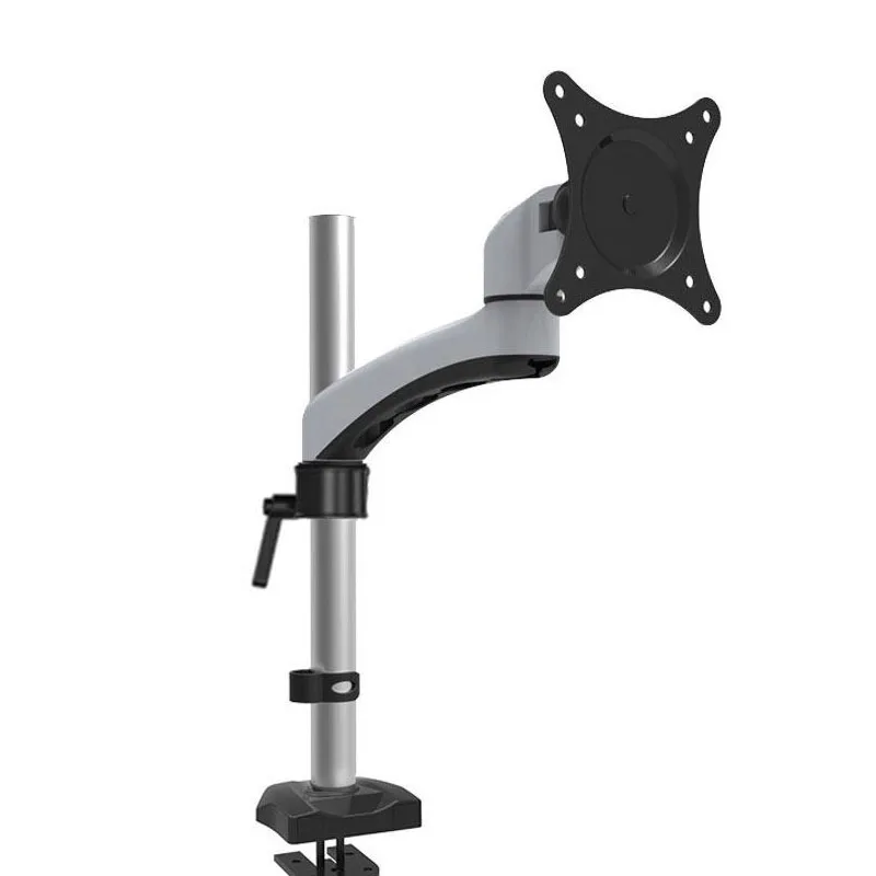 Full Motion Monitor Desk Mount Display Stand Rack Height Adjustable Swivel Rotate Computer Display Holder for 17-32 Inch Monitor