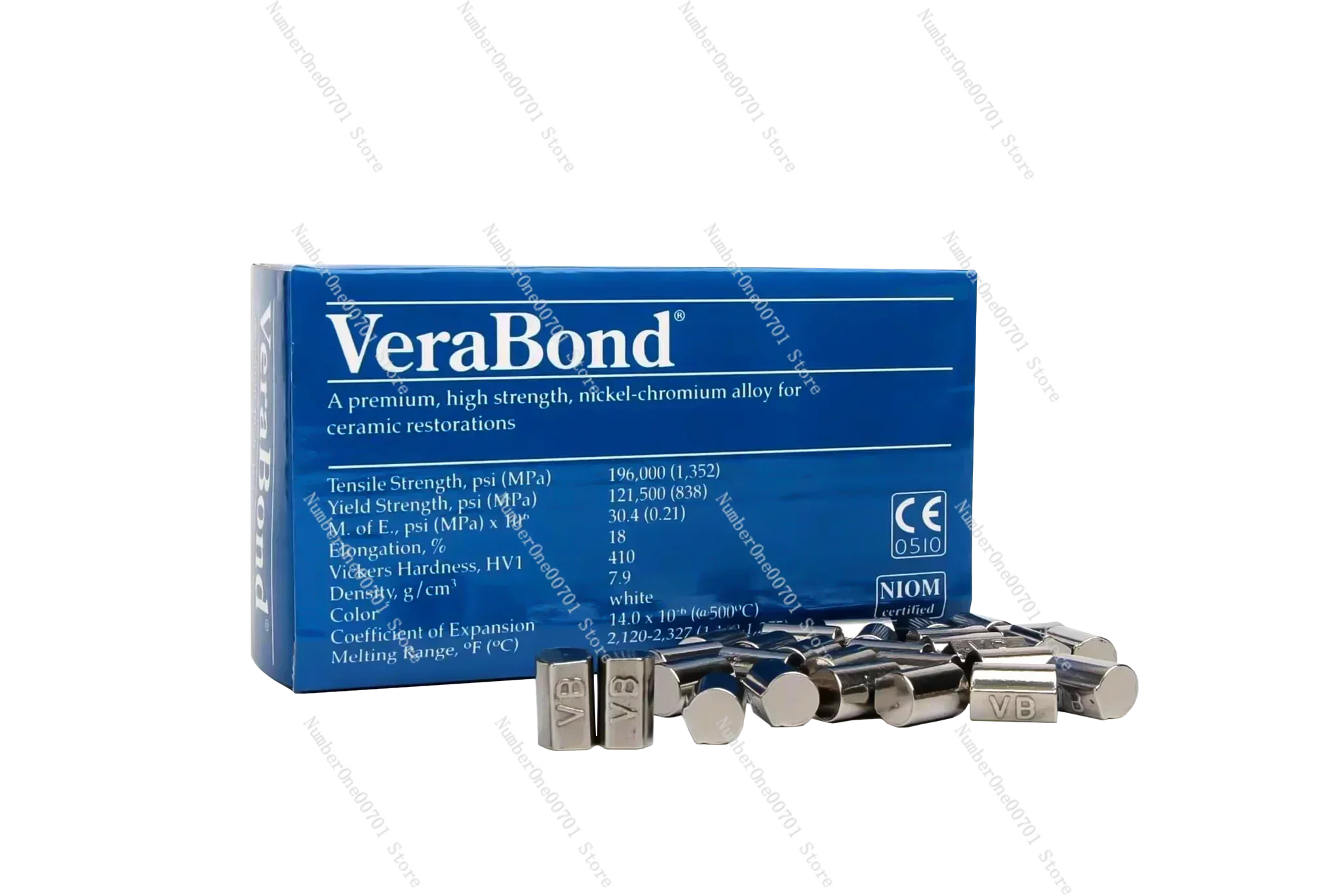 Verabond Inner Crown Metal Nickel Chromium VB Baked Porcelain Steel Beryllium Baked Porcelain Alloy Dental Denture