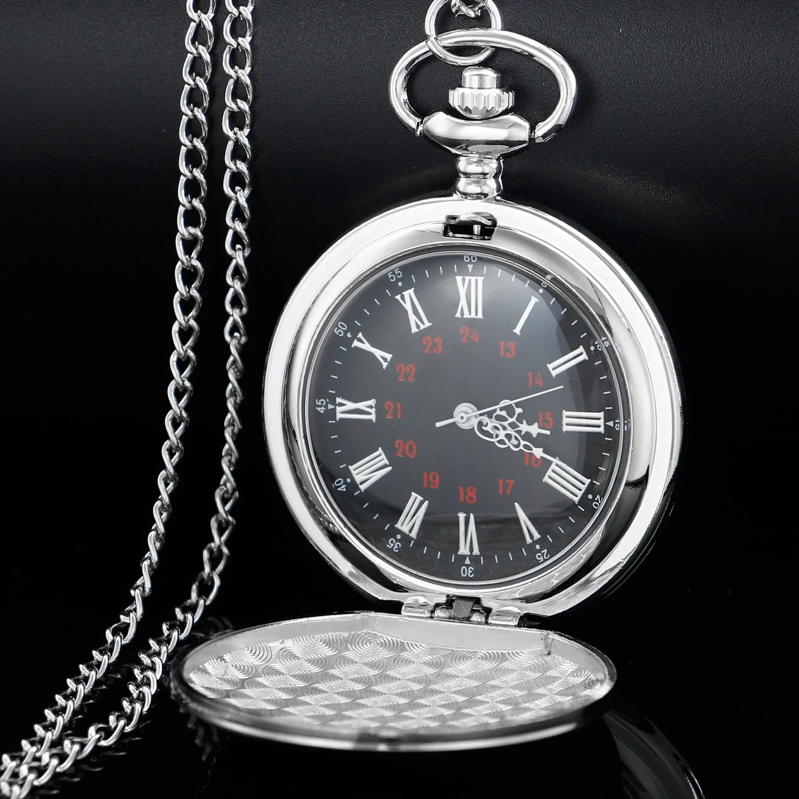 Collana con orologio da tasca al quarzo in argento premium per la festa del papà, regalo per papà, orologio di fascia alta