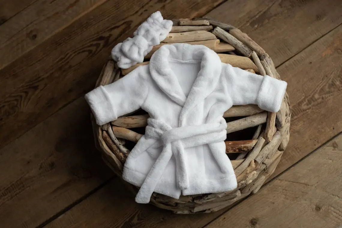 Newborn Photography Props Baby Hooded Robe With Belt Bathrobe Bath Towel Cucumber Set Outfit Baby Costume Photo Accessories