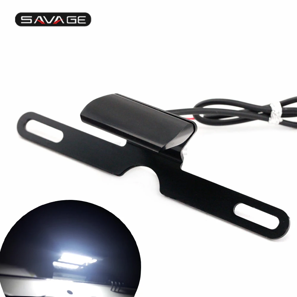 

Universal License Plate LED Light Motorcycle Accessories Aluminum Motorbike Lamp For YAMAHA HONDA SUZUKI KAWASAKI DUCATI BMW