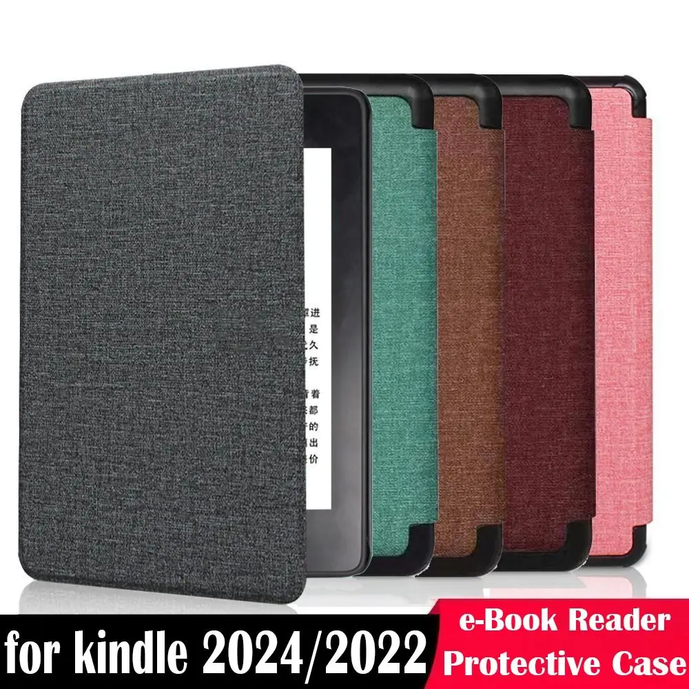

For Kindle Basic 2024 (12th Generation) Smart Case Folio Cover Leather 6 inch e-Reader Protective Shell C2V2L3 Auto Sleep/Wake