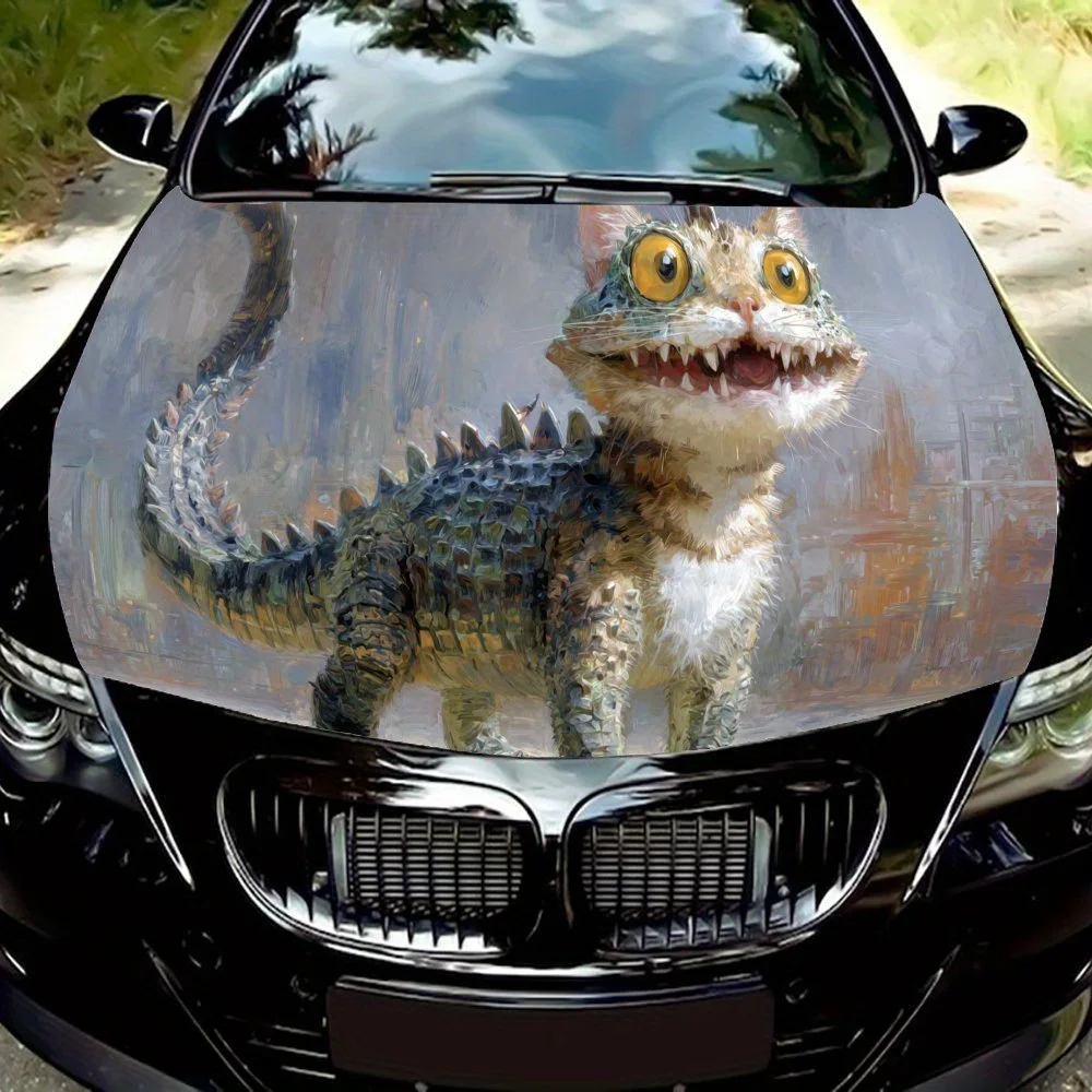 

Spirit Cat car hood stickers, waterproof self-adhesive, scratch resistant, easy to stick, durable car PVC stickers, car decorati