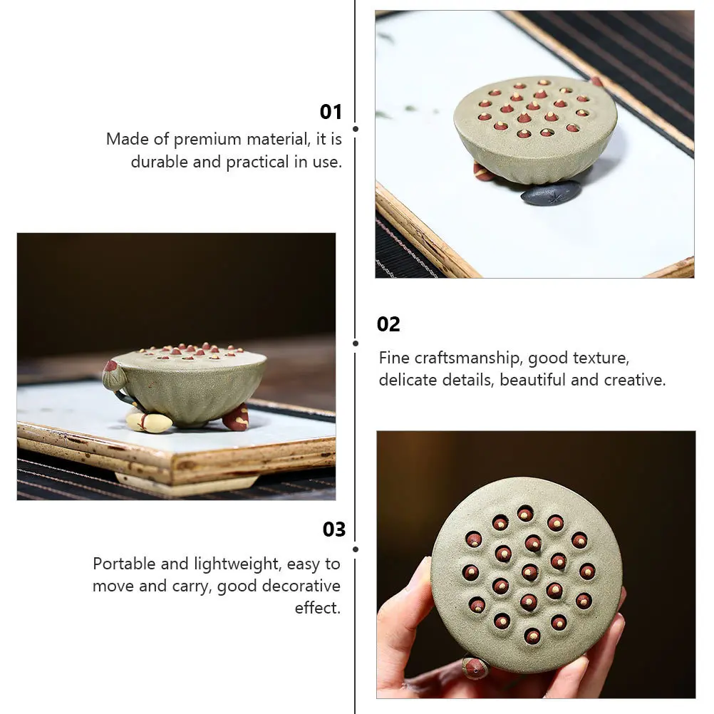 

1Pcs Lotus Seedpod Design Home Decor Premium Material Creative Adornment for Living Room Desktop Vintage Household Decoration