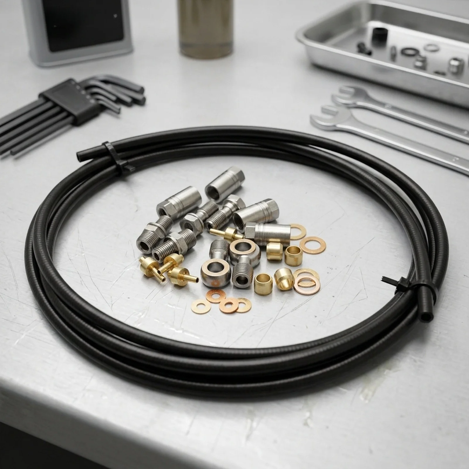 Bike Hydraulic Disc Brake Hose for banjo Connector Kit for Hope Designed for Front and Rear Caliper and Brake Lever Use on