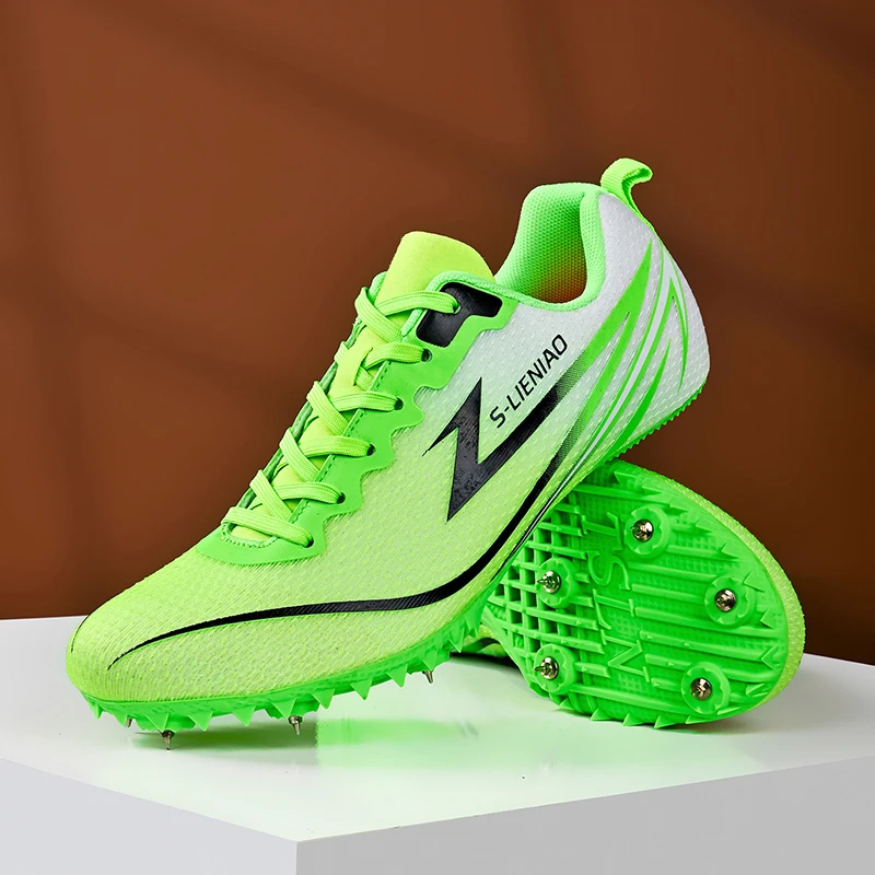 2026 New Couples Track and Field Shoes Breathable Track Training Shoes Non Slip Spikes Sneakers Comfortable Outdoor Sport Shoes