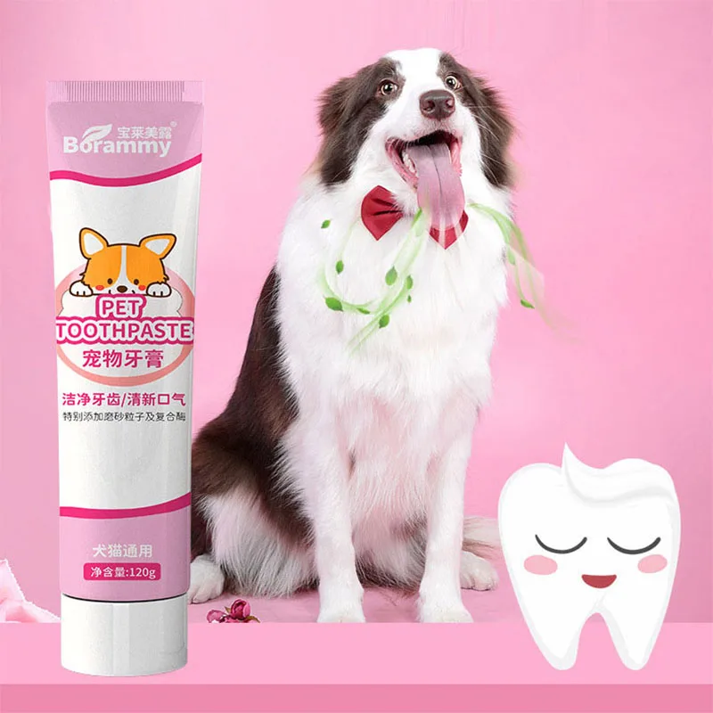 120g pet toothpaste for dogs and cats oral and dental cleaning and care edible toothpaste suitable for both large and small dogs