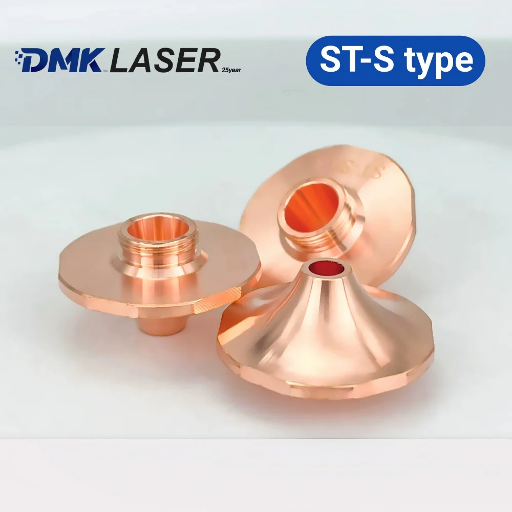 DMK ST-S type single layer cutting nozzles D28M11H15 high speed copper nozzles for For HSG HANS Precitec BOCl WSX cutter head