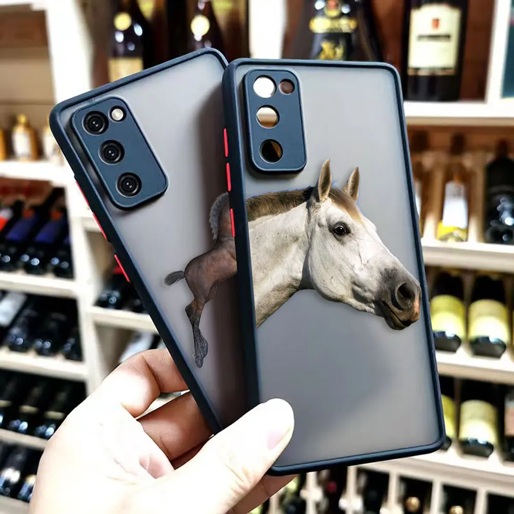 Shen Jun's Pony Horse Matte Phone Case for Samsung Galaxy S23 S22 S21 S20 S10 4G S9 S8 Plus ULTRA 5G LITE Case Funda Coque Shell