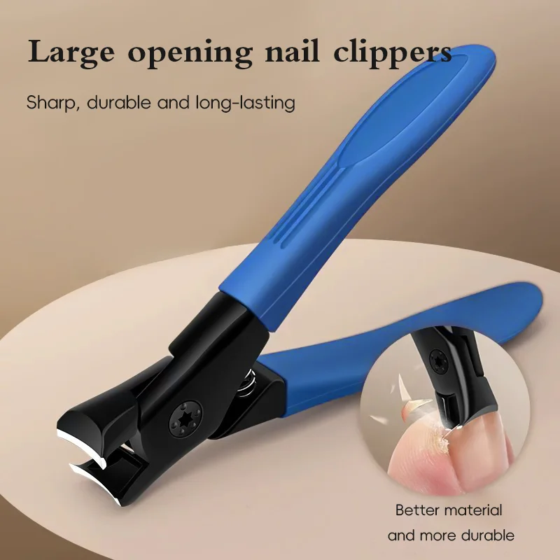 Stainless steel nail clipper is suitable for thick nails, wide pliers for nails, and a durable trimming tool with a large openin