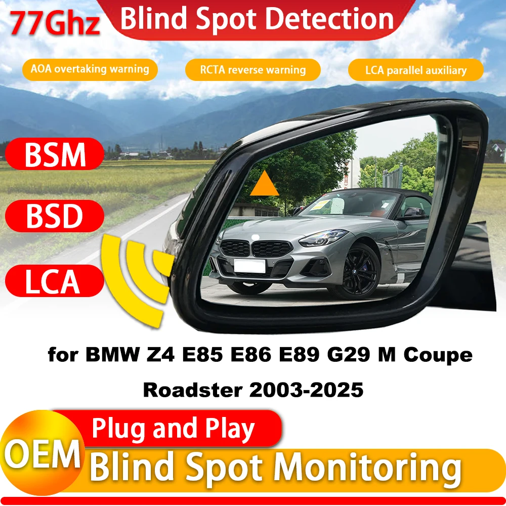 for BMW Z4 E85 E86 E89 G29 M Coupe Roadster 2003-2025 Blind Spot Monitoring Information Detection Assist System 77Ghz Millimeter