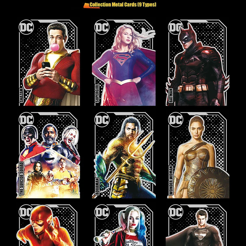 DC Movie Series Justice League Peripheral Superman Rare S Cards Marvel The Avengers Booster Box Kids Christmas Birthday Gift Toy