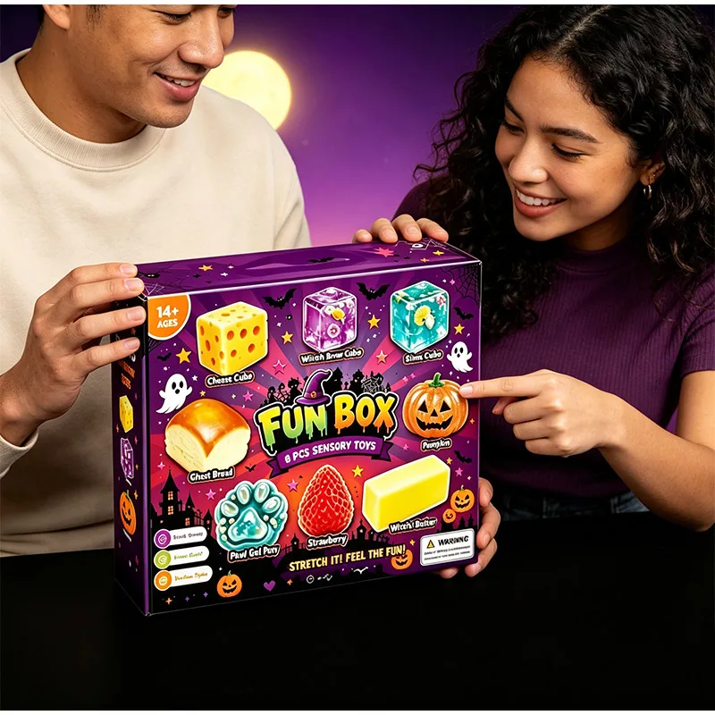2026 New Halloween Squishy Bun Advent Calendar Mystery Bun Countdown Box Slow Rising Dumpling Fidget Toy for Stress Relief Gift