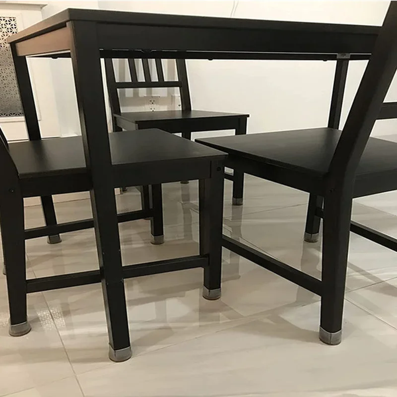 4 Pcs Chair Leg Floor Protectors for Hardwood Floors, Silicone Chair Caps Covers Furniture Pads Sliders w/ Wrapped Felt Bottom