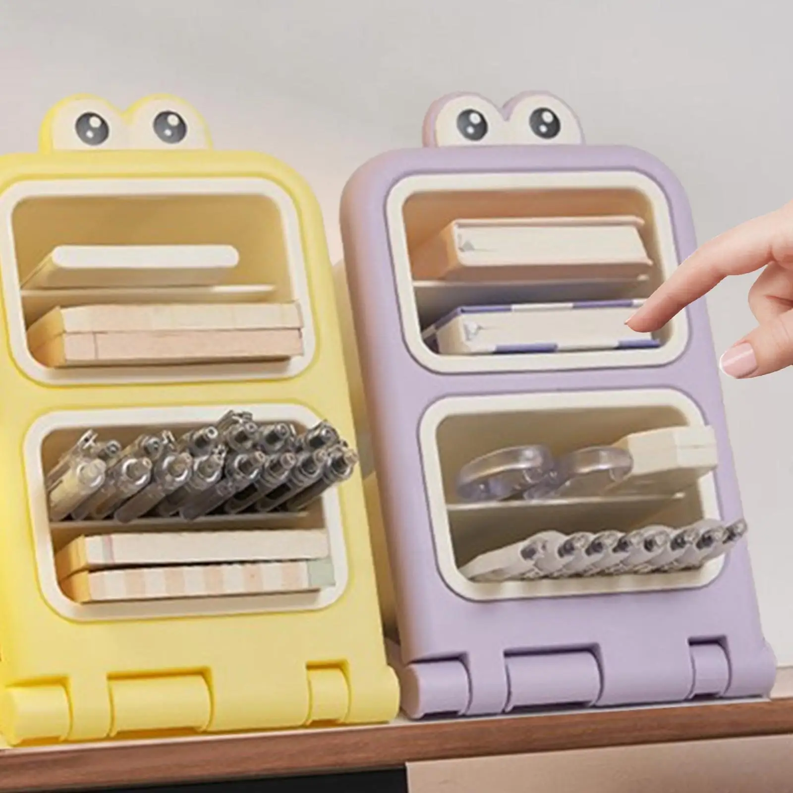 

Держатель для ручек с наклонной вставкой, многоцелевой портативный настольный ящик большой емкости для колледжа, школы, гостиной, общежития, рабочего пространства