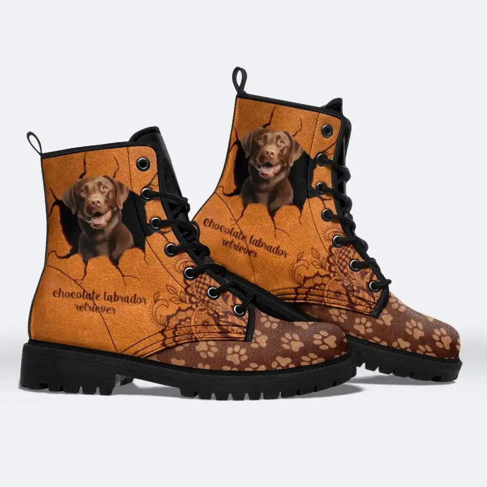 

Custom Shoes Pet dog pattern high-top mid-calf boots classic casual boots for men and women in autumn and winter