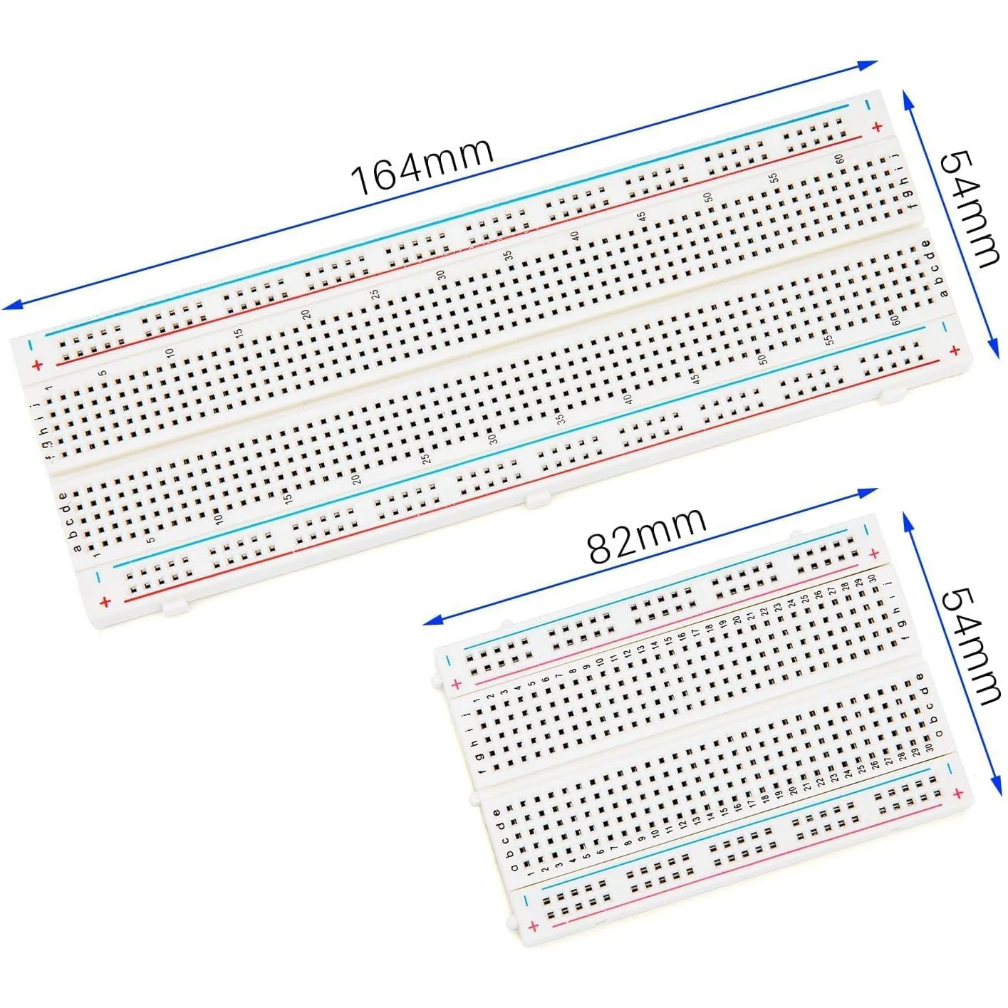 2PCS 830 Point & 2PCS 400 Point Breadboard Kit Solderless Breadboards for Arduino Bread Boards Electronics for Circuits Project