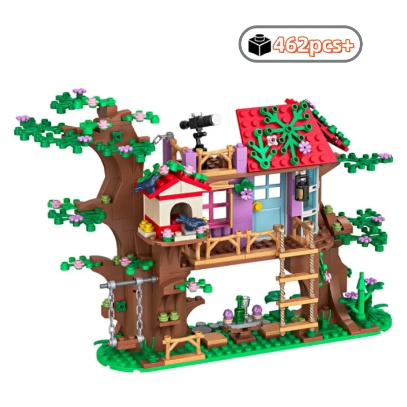 462pcs City Friends Bird Tree House Building Blocks Sets MOC Garden Swing Stairs Houses Figures Bricks Toys for Kids Gifts view 2