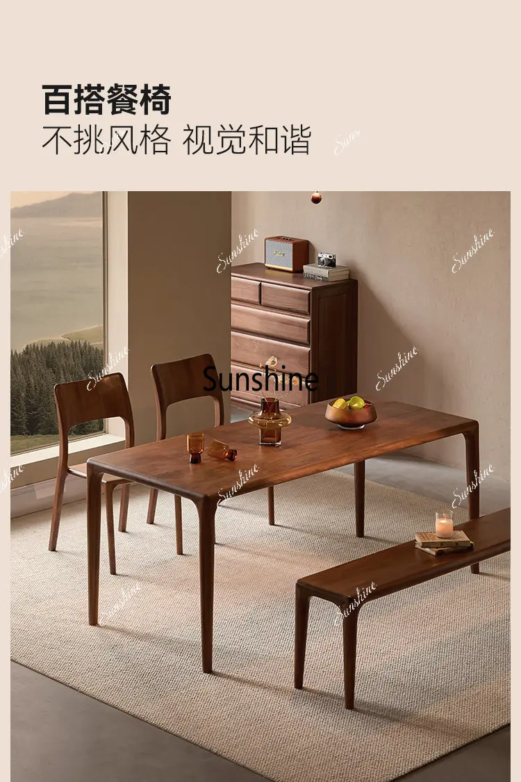 Solid wood tenon and mortise living room large desk and chairs simple and modern