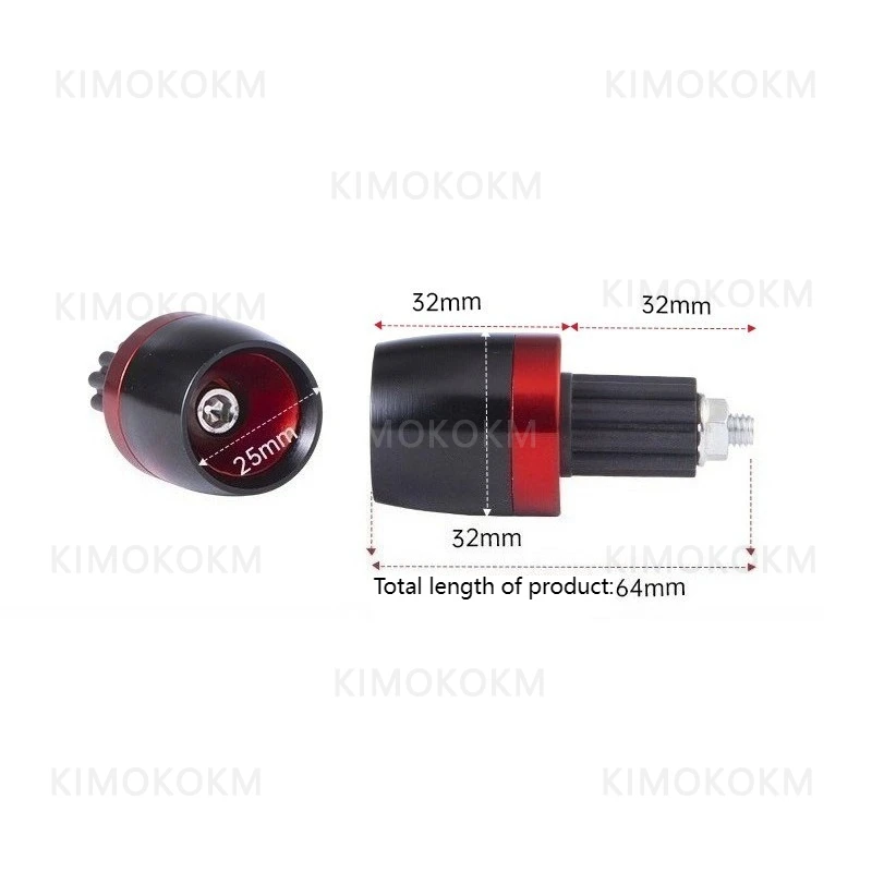 Motorcycle Modification Handlebar Plug Aluminum Alloy Handlebar Plug Electric Bike Balance Head Faucet Handlebar Plug Ball Head view 5