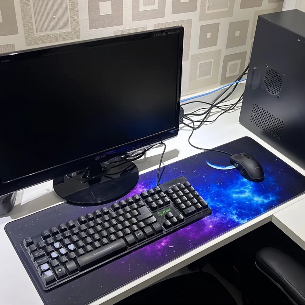 Grande espaço Gaming Mouse Pad, Laptop Mousepad, tapete de teclado, Anti-Slip Gamer, Deskmat, Office Rubber Mousepad