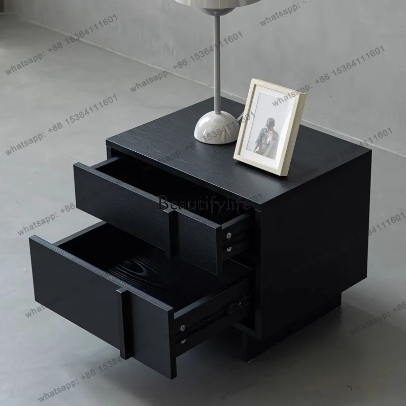 Customizable Vintage Bedside Table Simple Bedroom Home Floor Light Luxury Wall Storage Cabinet