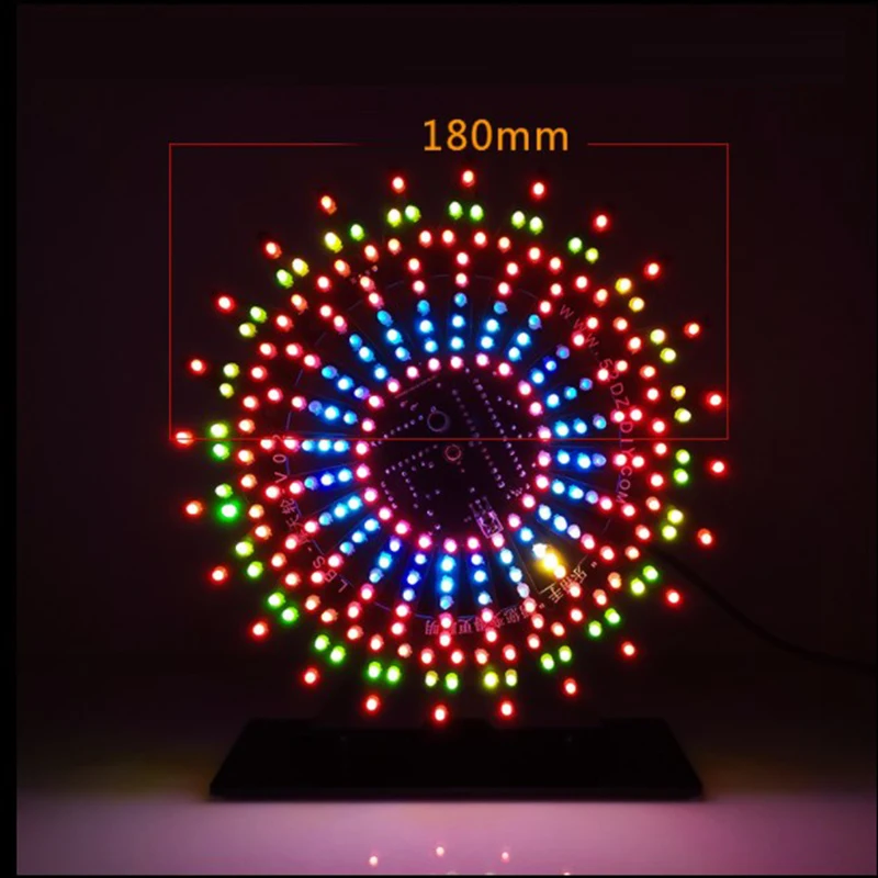 Automatically Rotating Colorful LED Lights Ferris Wheel Bluetooth-Compatible Speaker DIY Electronic Production Kit