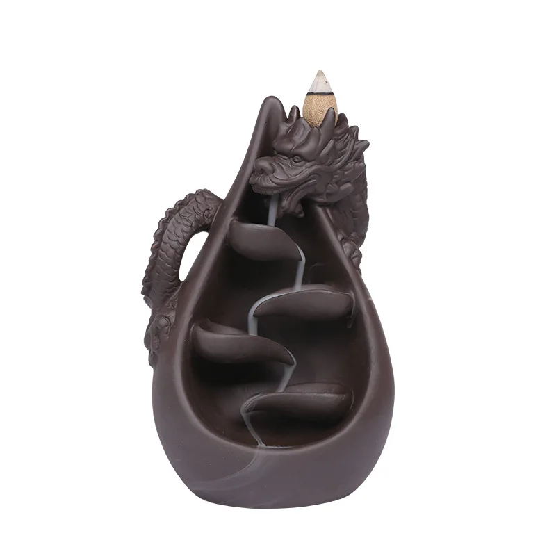 

Purple sand Chinese dragon reflux incense burner, home decoration, reflux aromatherapy burner