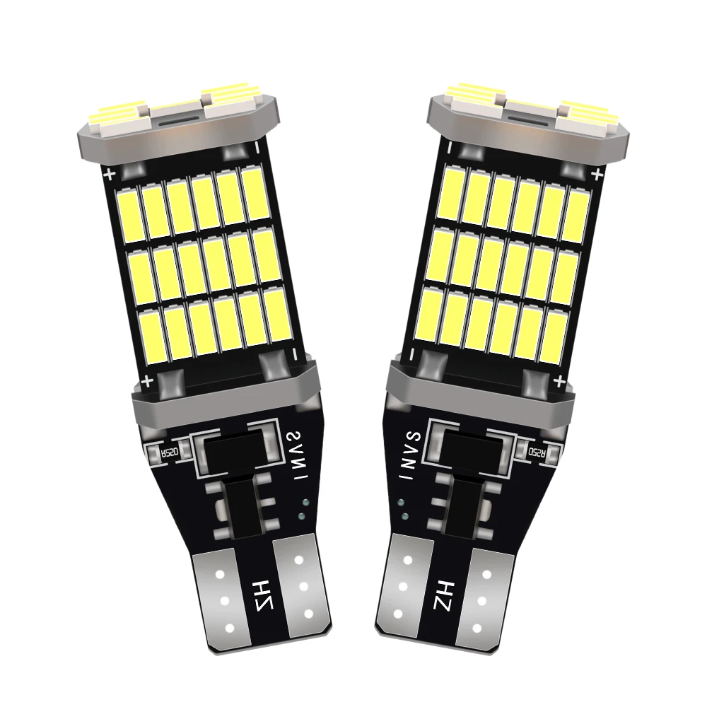 2000LM Canbus T15 Led High Power T16 Reverse Lights for Car Bulb Back Up W16W No Hyper Flash Xenon White 6000K Lamp