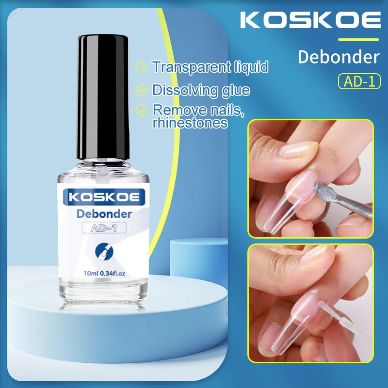 KOSKOE-Dissolvant magique pour enlever la colle à ongles liquide, dégraissant pour faux ongles, nettoyage rapide des biscuits, N64, 10ml