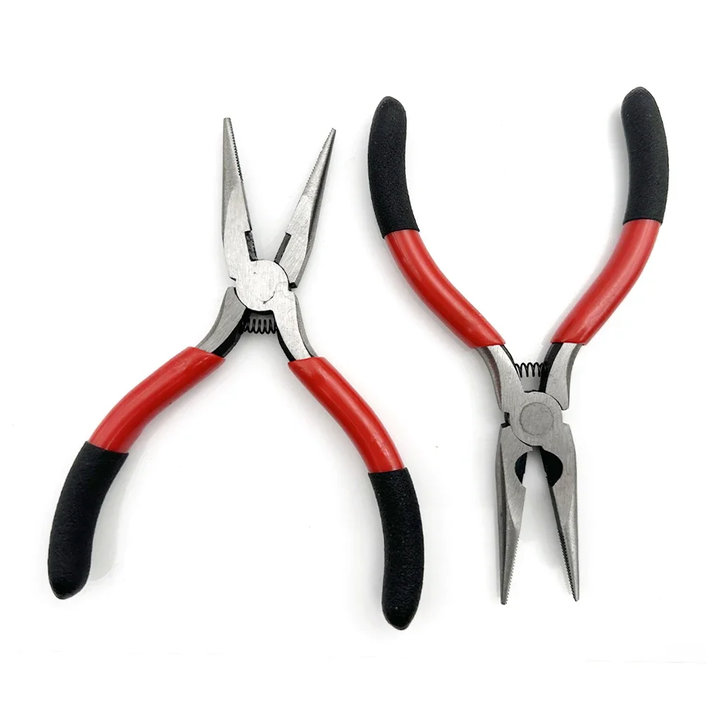 Needle Nosed Pliers 5 Inch DIY Hand Prebuilt Coil Wire Long Nose Pliers Portable Durable Steel Repair Tool