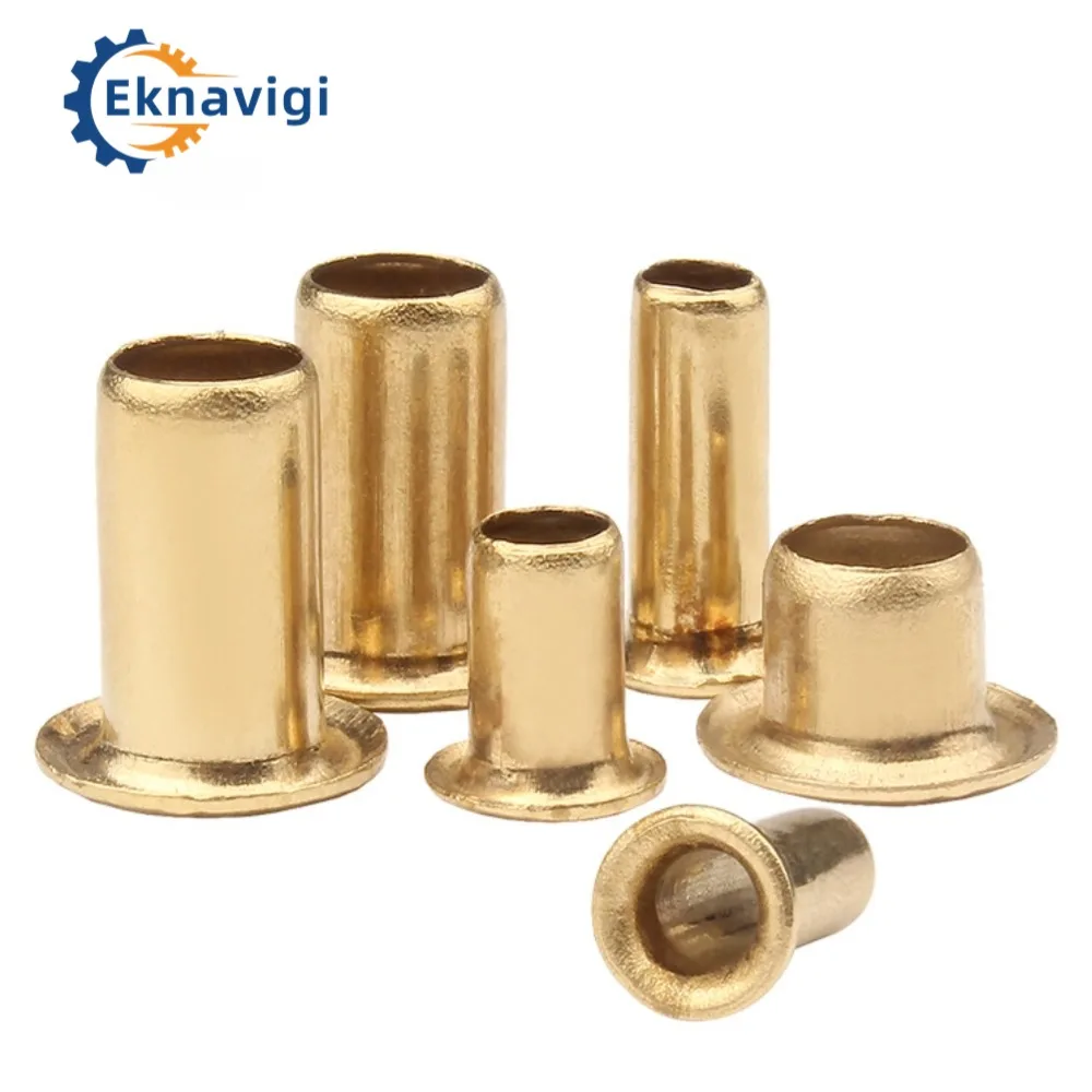 

200PCS M0.9 M1.0 M1.1 M1.2 M1.3 M1.5 M2 M2.5 GB876 Brass Hollow Tubular Rivets Double-sided Circuit Board PCB Nails