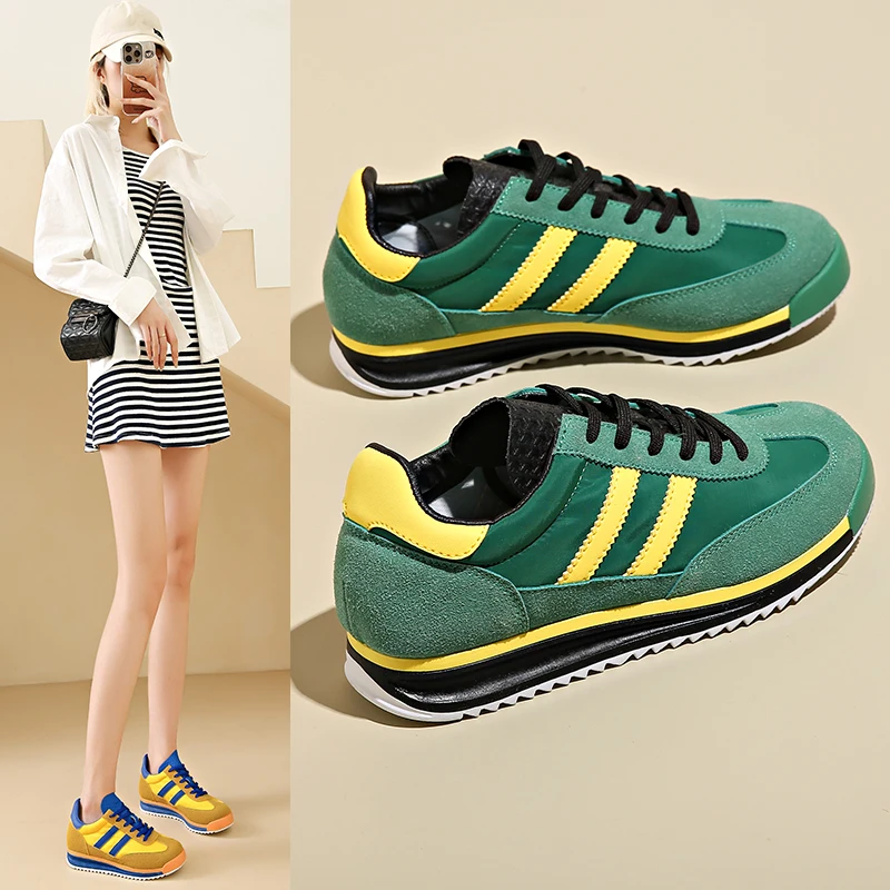 

New Luxury Womens Golf Sport Shoes Comfortable Girl Autumn Outdoor Grass Golfer Training Sneakers Yellow Green Sneakers