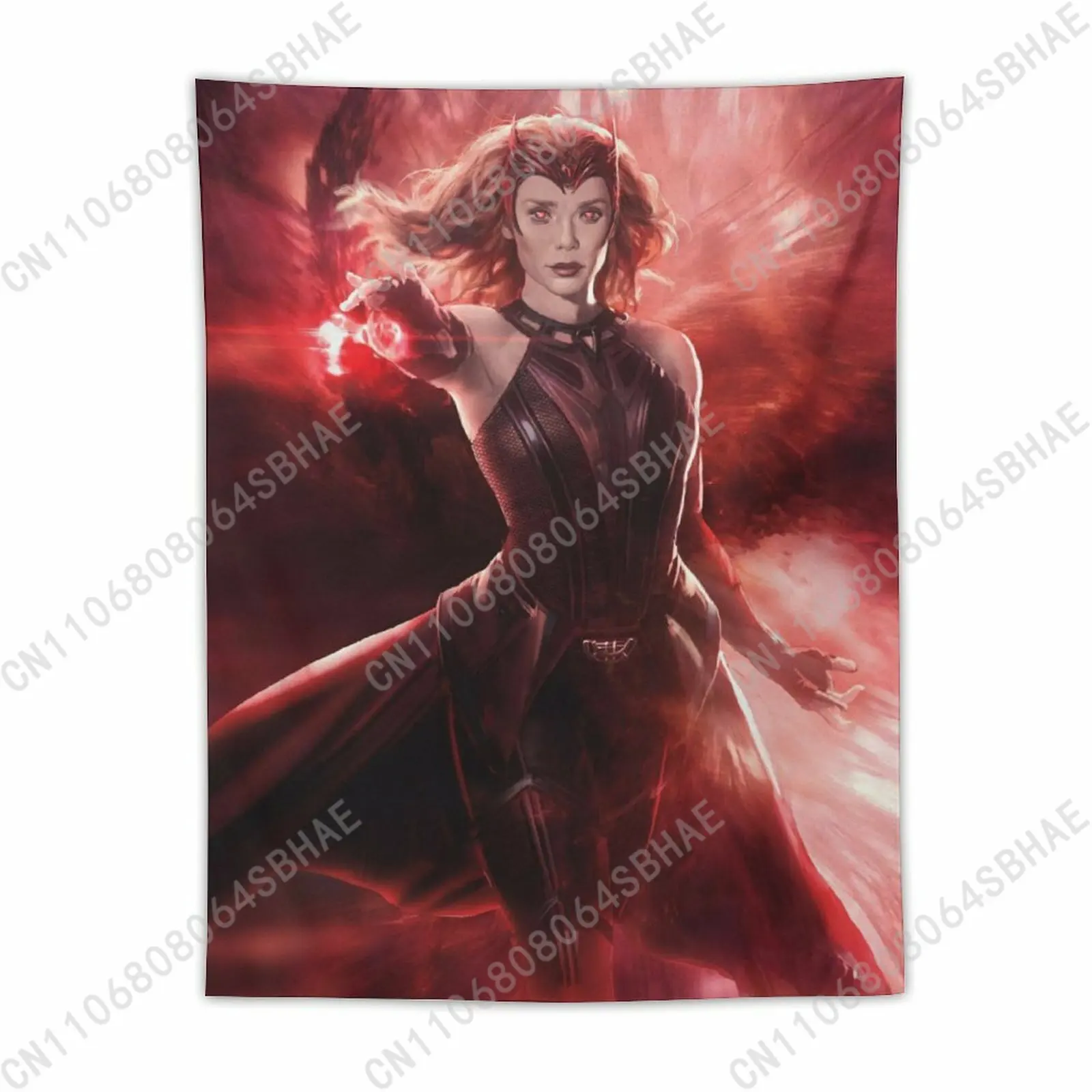 

Marvel Scarlet Witch Custom Photo Wall Tapestry Personalized Blanket Wall Hanging Bedroom Living Room Birthday Gift Cosplay