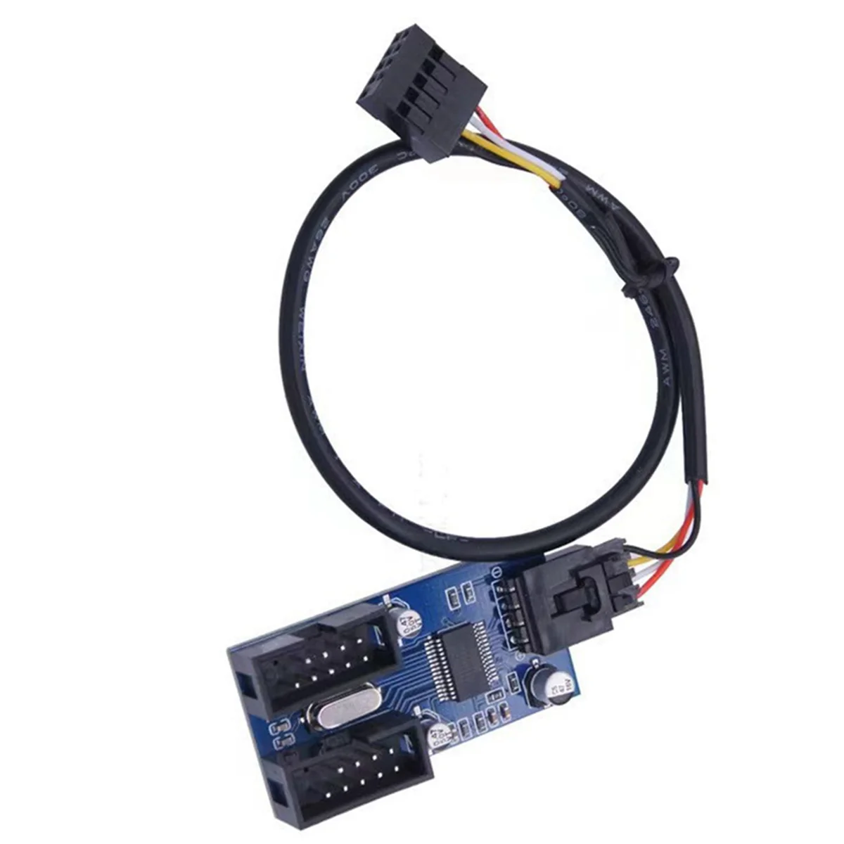 1 In 2 Adapter Cable Motherboard 9pin Connector Usb Pin Plug And Play