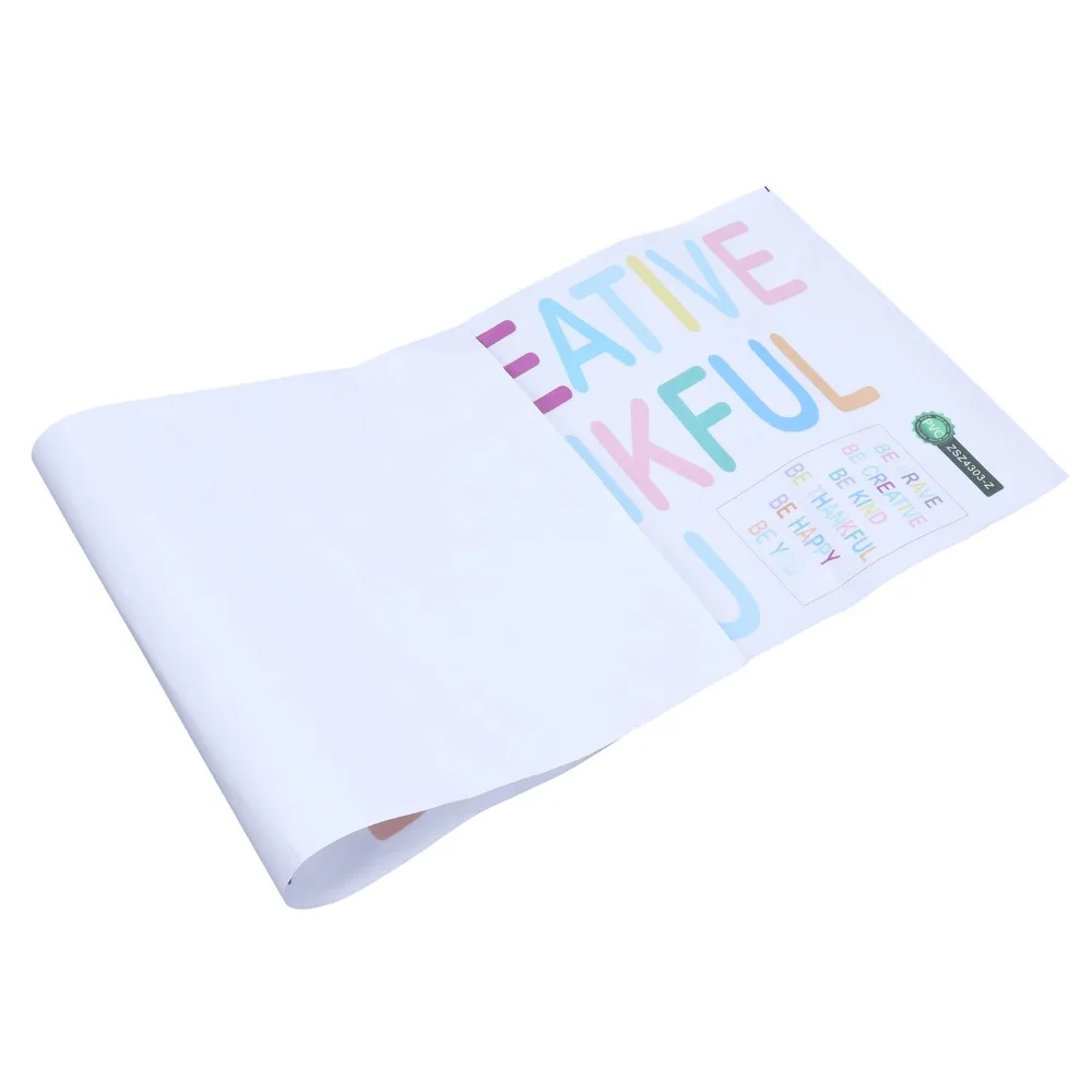 PVC Wall Sticker Decal Colorful Waterproof Material Motivational Wall Decal Self-Adhesive Backing Pre-Cut Letters