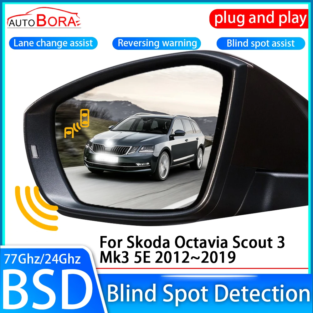 ZhuCamX Car Blind Spot Detection System BSD BSA Sensor Drive Rear Mirror Monitoring for Skoda Octavia Scout 3 Mk3 5E 2012~2019