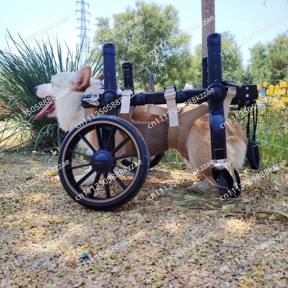 Dog Wheelchair for Rear Legs Paralyzed Senior Dogs 4 Wheels Rehabilitation Support Cart Medium Large Dogs